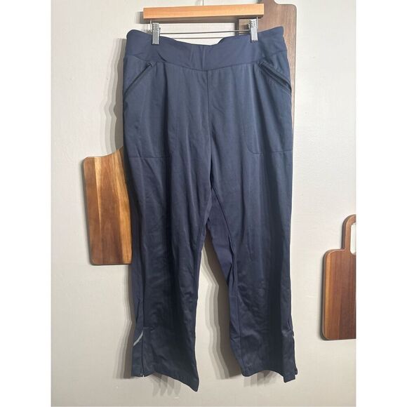 Title Nine Blue Water-Resistant Stretch Pull On Hiking Track Pants Size 14 - Picture 1 of 6